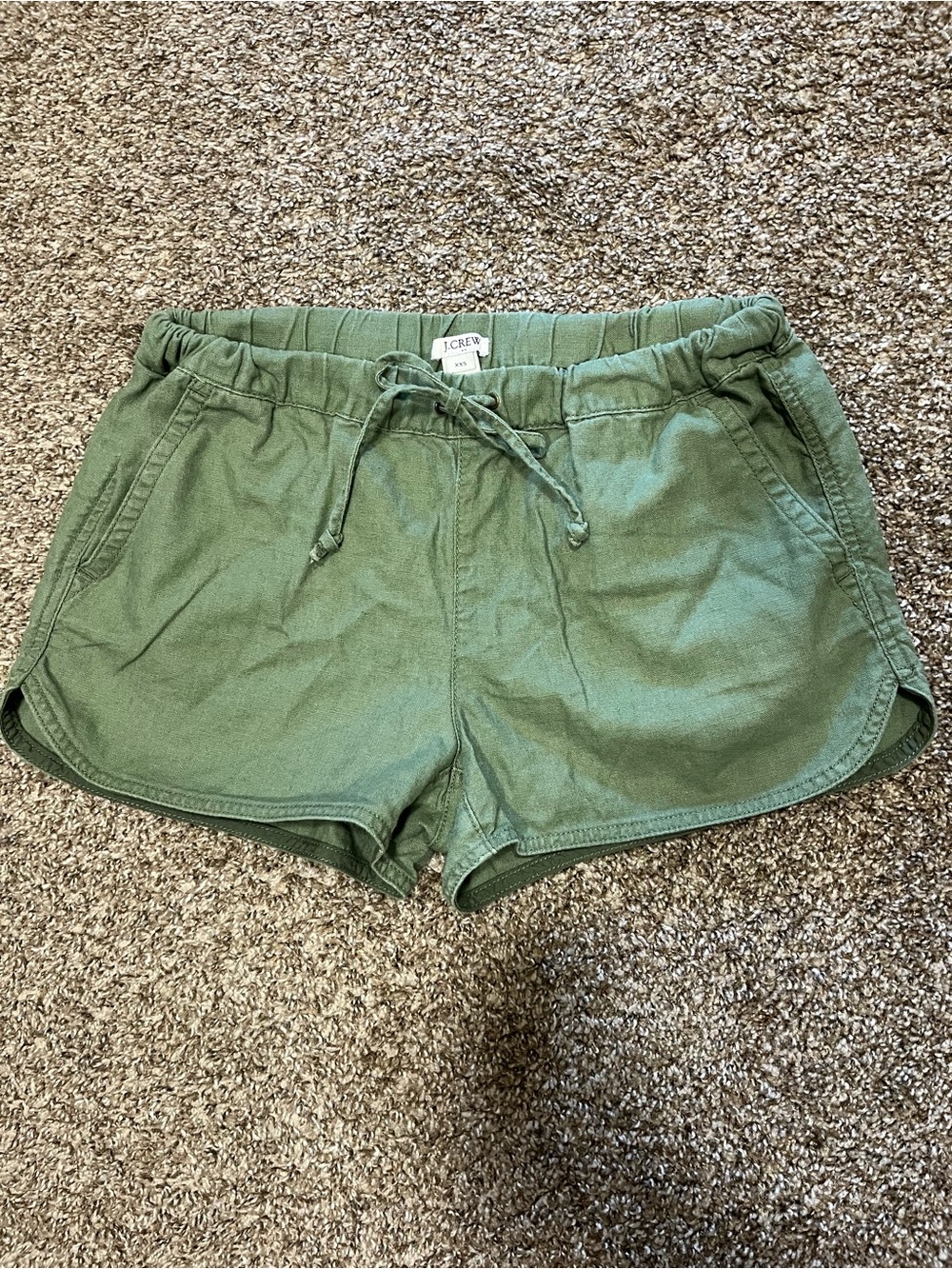J. Crew Olive Green Drawstring Shorts